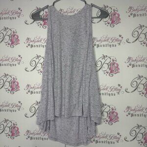 Akemi + Kin tank top lace up corset ribbon heathered lilac purple grey long